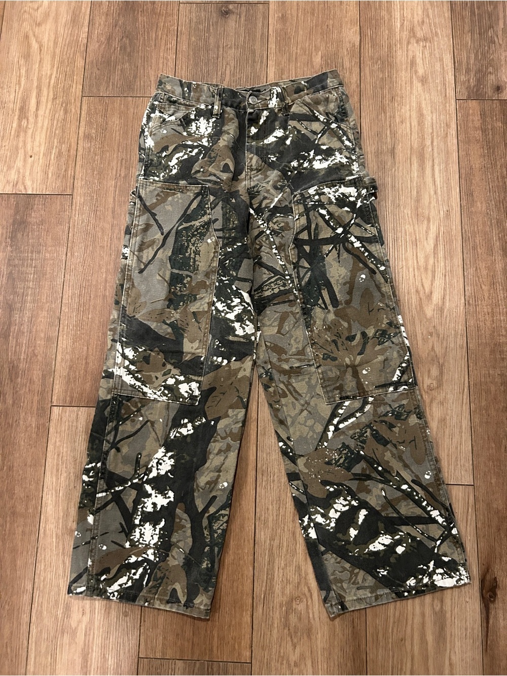RSQ Boys Baggy Straight Utility Pants Camouflage size 20
